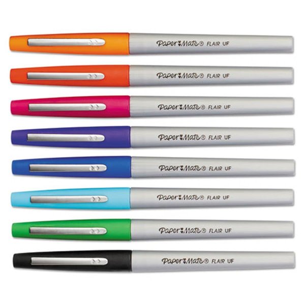 Sandford Ink Sanford Ink PAP Ultra Fine Flair Porous Point Stick Liquid Pen; Assorted Ink - 8 per Set 1927694